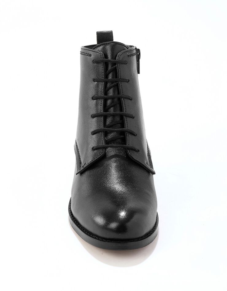 Bottines en cuir confort à lacets (noir) Bottines en cuir confort à lacets (noir)