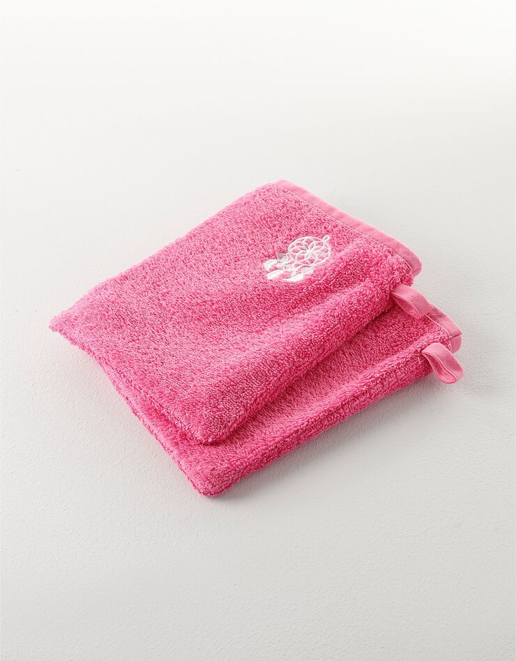 Éponge coton broderie attrape rêves - 420g/m² (fuchsia) Éponge coton broderie attrape rêves - 420g/m² (fuchsia)