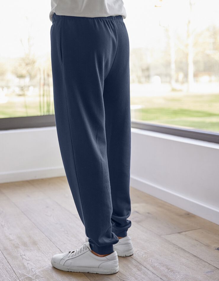 Pantalon loisirs molleton, bas resserrés (marine) Pantalon loisirs molleton, bas resserrés (marine)