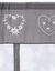 Store broderies motifs coeurs finition passe-tringle (gris / blanc)