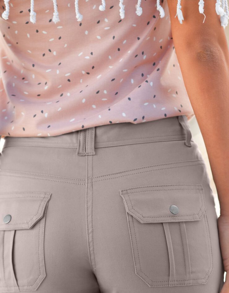Pantacourt jean retroussable (taupe) Pantacourt jean retroussable (taupe)
