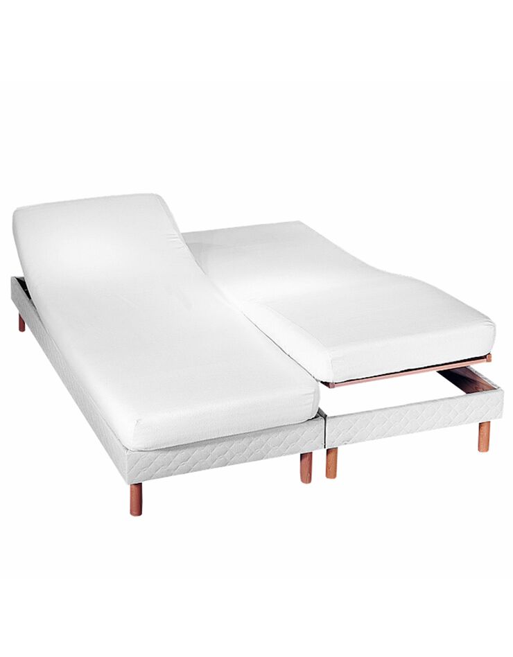 Protège-matelas tête et pieds relevables éponge coton bio(1) imperméable (blanc) Protège-matelas tête et pieds relevables éponge coton bio(1) imperméable (blanc)
