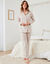 Pyjama pantalon en flanelle tissé teint carreaux (écru)