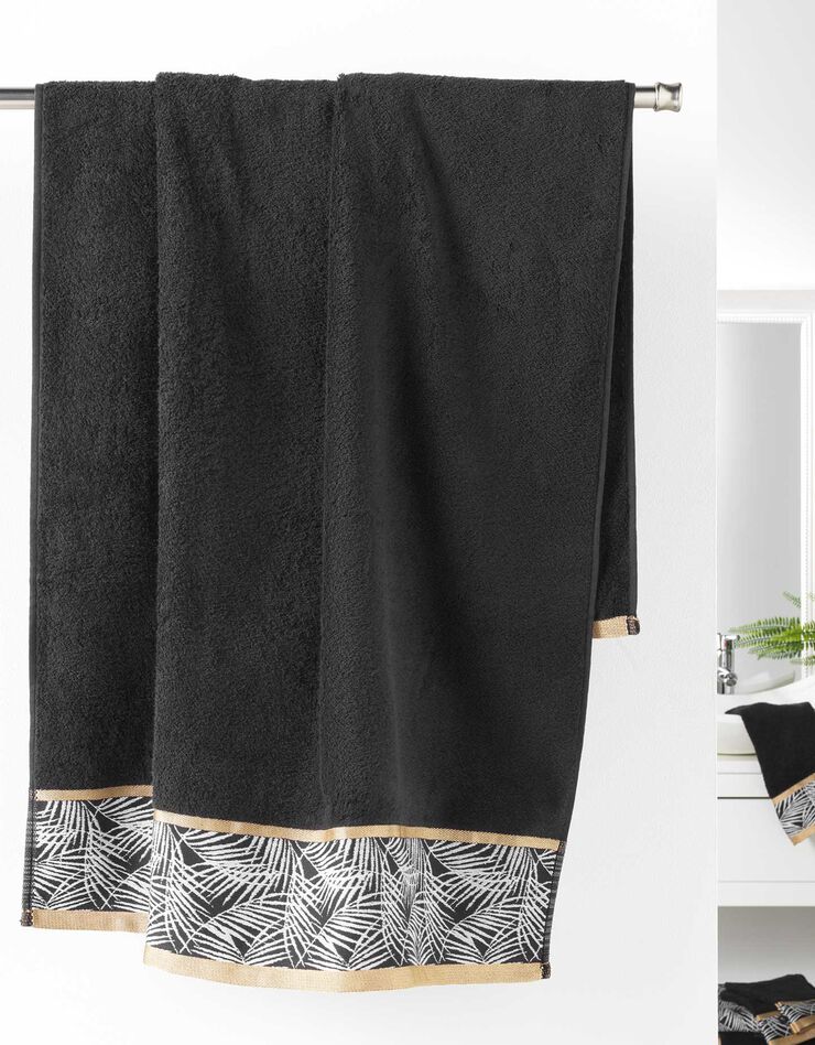 Eponge liteau doré motif feuillage (noir) Eponge liteau doré motif feuillage (noir)