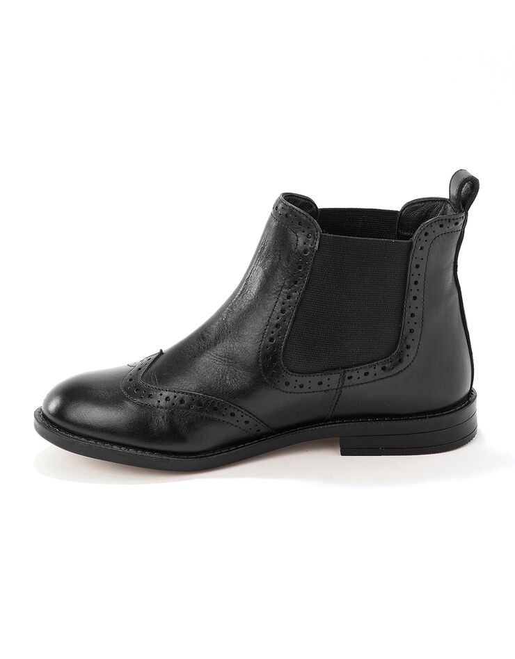 Boots perforées en cuir (noir) Boots perforées en cuir (noir)