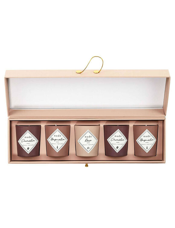 Coffret 5 bougies parfum&eacute;es (nude)