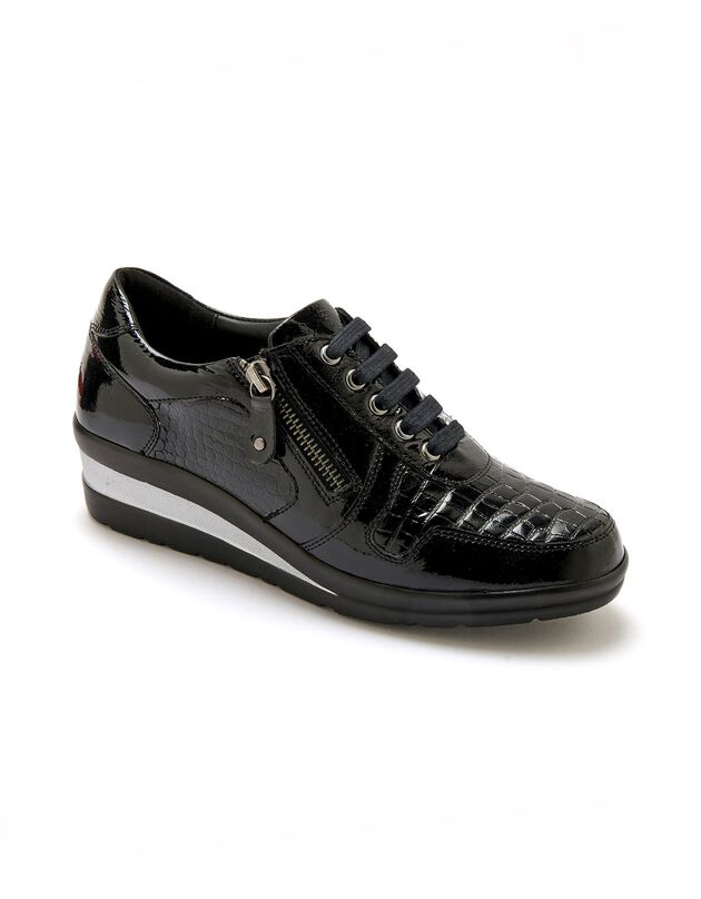 Derbies à lacets, petit compensé PÉDICONFORT (noir)