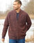 Gilet zippé côte anglaise 30% laine (orange mouliné)