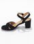 Sandales à talon brides croisées (noir)