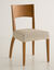 Housse assise de chaise extensible jacquard chin&eacute; (beige)
