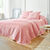 Jeté de lit uni style boutis Mélissa (bois de rose)