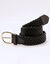 Ceinture tressée boucle ovale (noir)