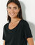 T-shirt col rond manches courtes (noir)