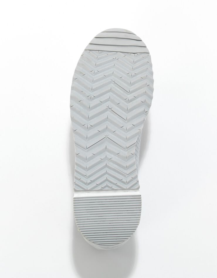 Baskets compensées à enfiler, en maille irisée (gris argenté)