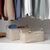 Panier coton enduit beige - lot de 2 (beige)