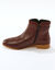 Boots plates en cuir (bordeaux)