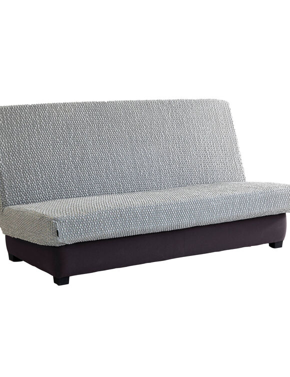 Housse clic-clac bi-extensible gaufrée (gris)