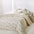Linge de lit Marjolaine imprim&eacute; - coton 57 fils/cm&sup2; (blanc / sable)