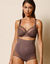 Soutien-gorge grand maintien en maille sculptante - avec armatures (café)