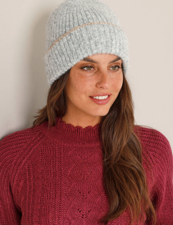 Bonnet détails brillants (gris)