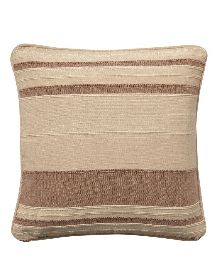 Housse coussin multicolore coton tissage artisanal - lot de 2 (écru) Housse coussin multicolore coton tissage artisanal - lot de 2 (écru)