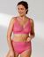 Soutien-gorge forme triangle tulle brodé stretch Batlow-  sans armatures  (rose)
