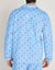 Pyjama imprim&eacute; popeline polyester/coton (bleu)