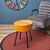 Table d’appoint-coffre déco - pieds métal (jaune)