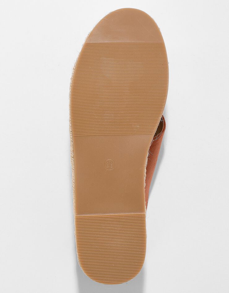 Sandales plates semelle corde à dessus croisé - caramel (caramel)