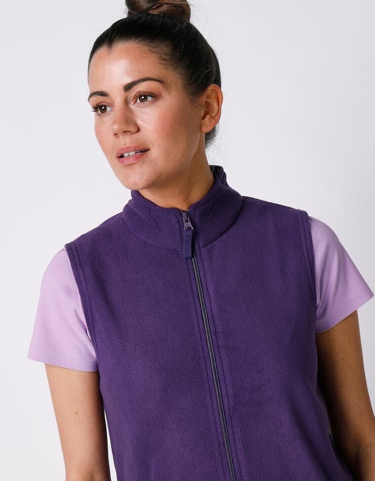 Veste polaire zippée sans manches (violet) Veste polaire zippée sans manches (violet)