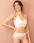 Culotte taille  haute microfibre et dentelle grand confort invisible - Lot de 2 (ivoire)