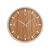 Horloge ronde effet bois (naturel/blanc)