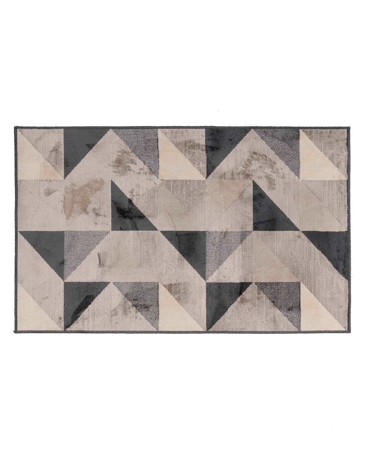 Tapis décoratif rectangulaire, motif géométrique (imprimé) Tapis décoratif rectangulaire, motif géométrique (imprimé)