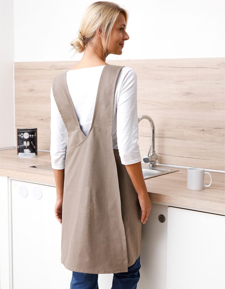 Tablier de cuisine japonais coton (taupe)