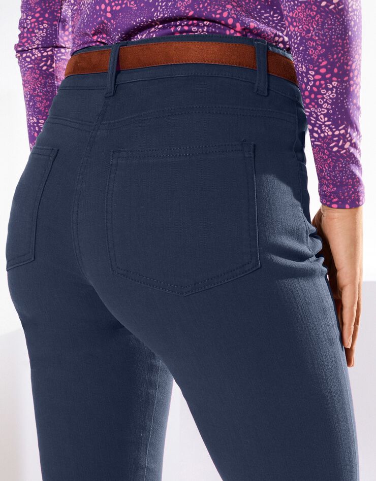 Pantalon droit gainant - grande stature entrej. 78 cm (bleu grisé)
