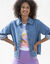 Veste paletot en jean (bleached)