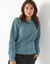 Pull col rond maille anglaise (c&eacute;ladon grise)