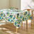 Nappe toile cirée imprimé anémones (blanc / bleu)