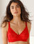 Soutien-gorge forme minimiseur en dentelle et tulle stretch Guspini - avec armatures (rouge)