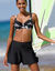 Short-jupette de bain boxer intégré Solaro (noir)