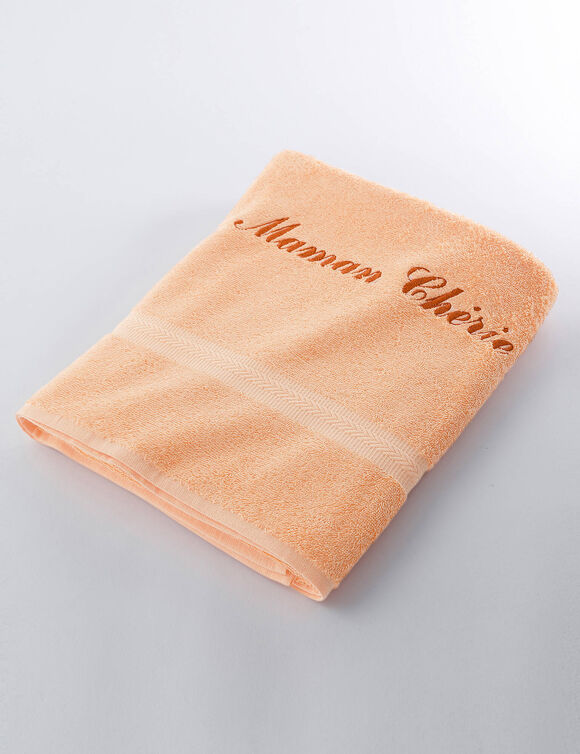 Collection serviettes de bain personnalisables confort moelleux (abricot)