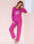 Pyjama manches longues imprimé "tortue" (framboise)