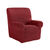 Housse bi-extensible microfibre gaufrée pour fauteuil et canapé (bordeaux)