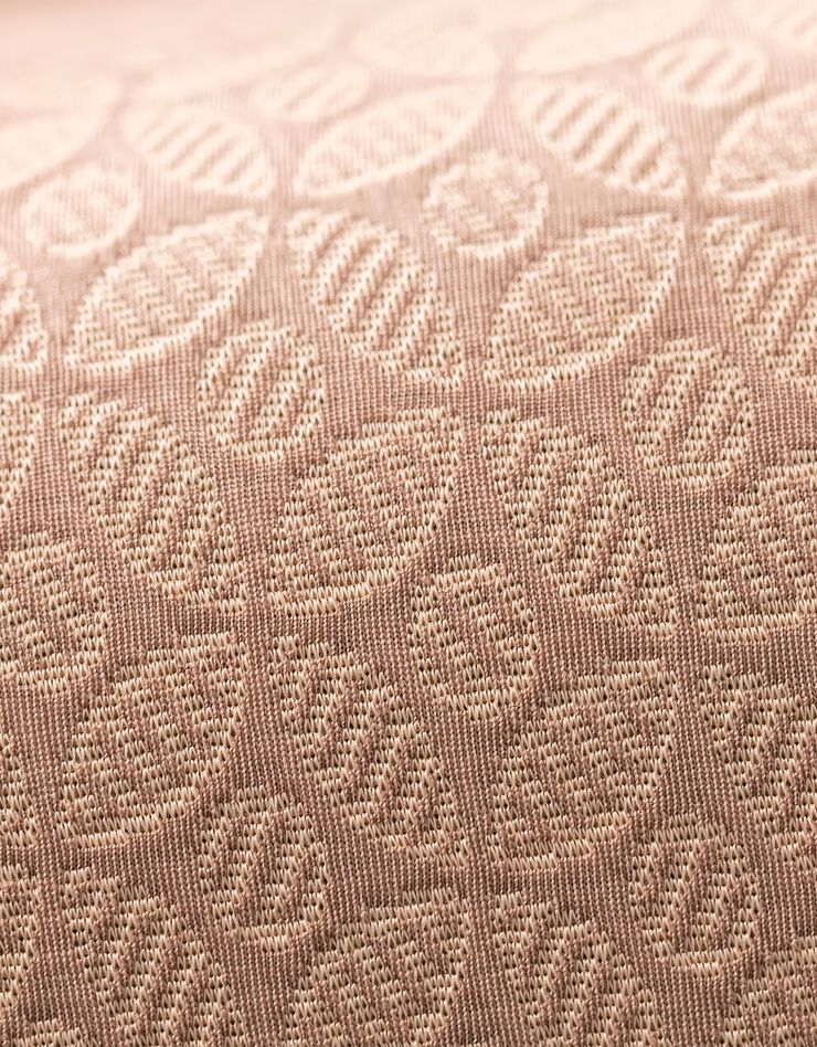 Housse chaise microfibre bi-extensible assise seule motif géométrique (beige) Housse chaise microfibre bi-extensible assise seule motif géométrique (beige)