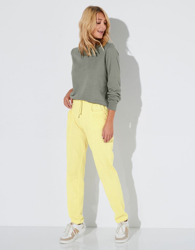 Pantalon jogging, molleton gratté (jaune) Pantalon jogging, molleton gratté (jaune)
