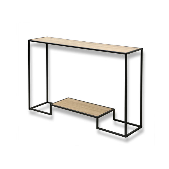 Console STOCKIES style industriel - 2 niveaux (naturel)