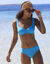 Bas de maillot de bain forme midi uni Solaro (turquoise)
