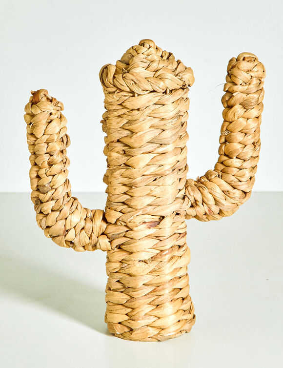 Cactus d&eacute;co en jonc de mer (naturel)