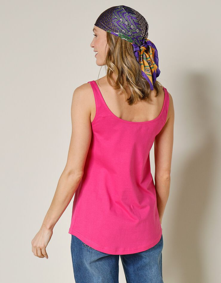 Débardeur plastron uni (rose)