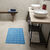 Tapis de bain motif carreaux (bleu)